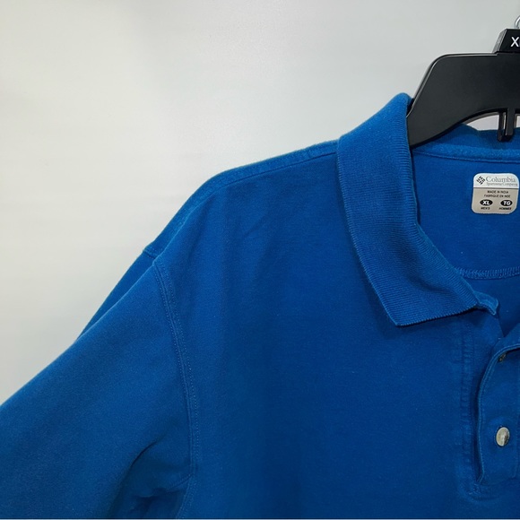 Columbia Button Up Adult XL Mens Blue Short Sleeve 100% Cotton Polo - Picture 6 of 16